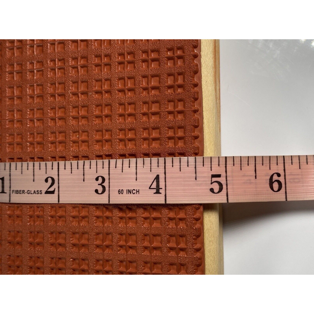 Stampin Up! Stipple Plaid 2001 Large Wood Mount Block Stamp Used Once - Picture 8 of 10